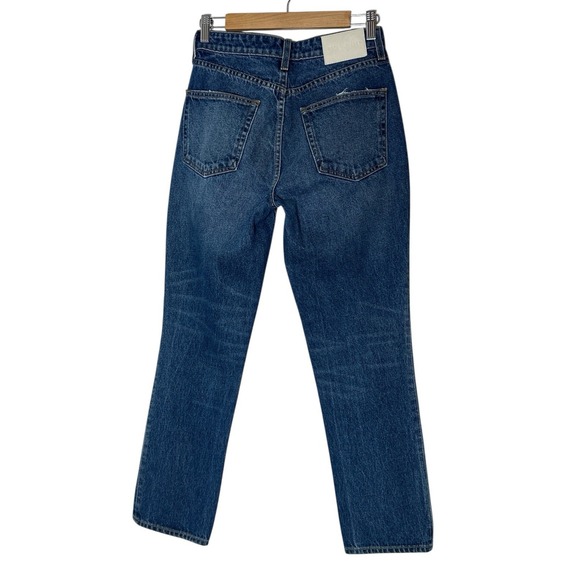 GRLFRND jeans Women's Size 25 The Karolina straight crop Blue Button Fly Denim - Picture 2 of 9